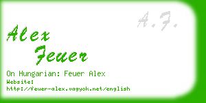 alex feuer business card